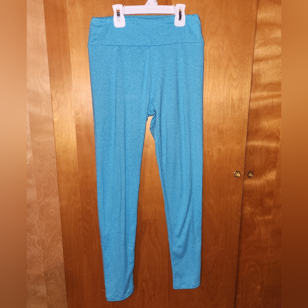 Blue Lularoe High-Waisted Leggings One Size
